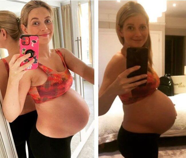 Rachel Riley pregnant - non-nude