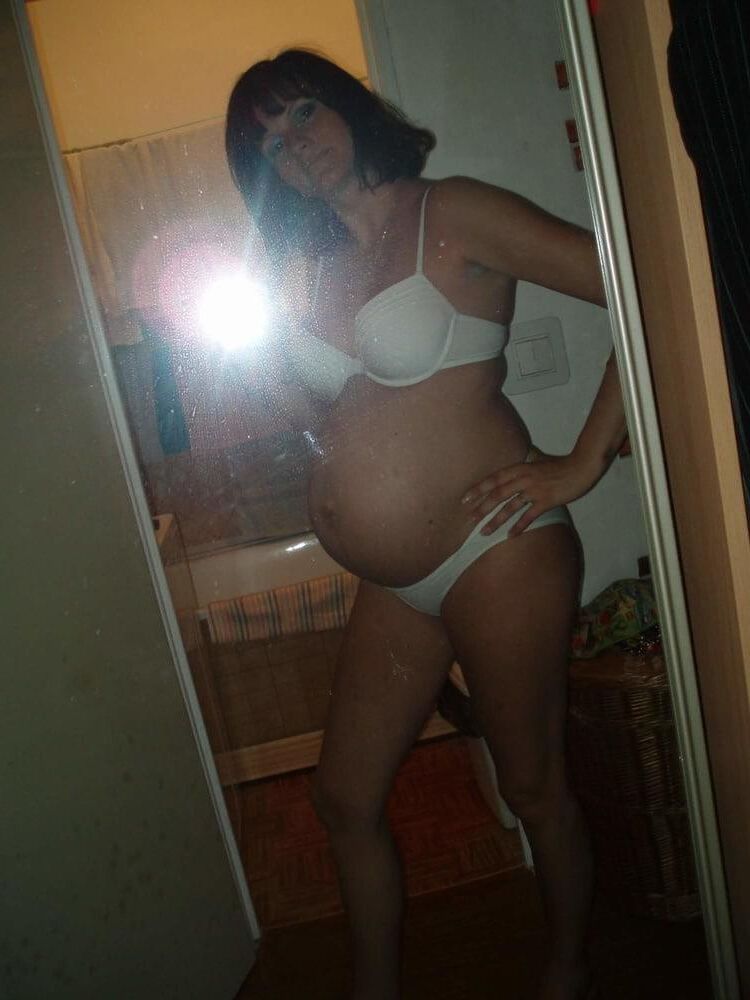 Hot preggo mom at home 1