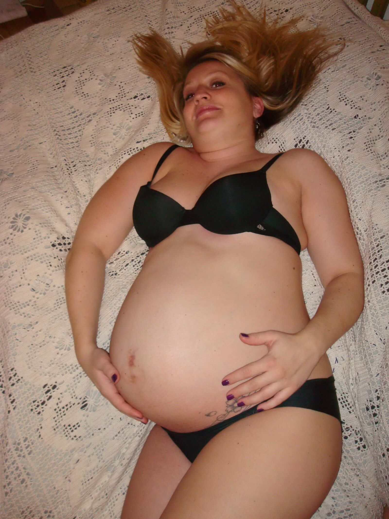 Pregnant lady at home