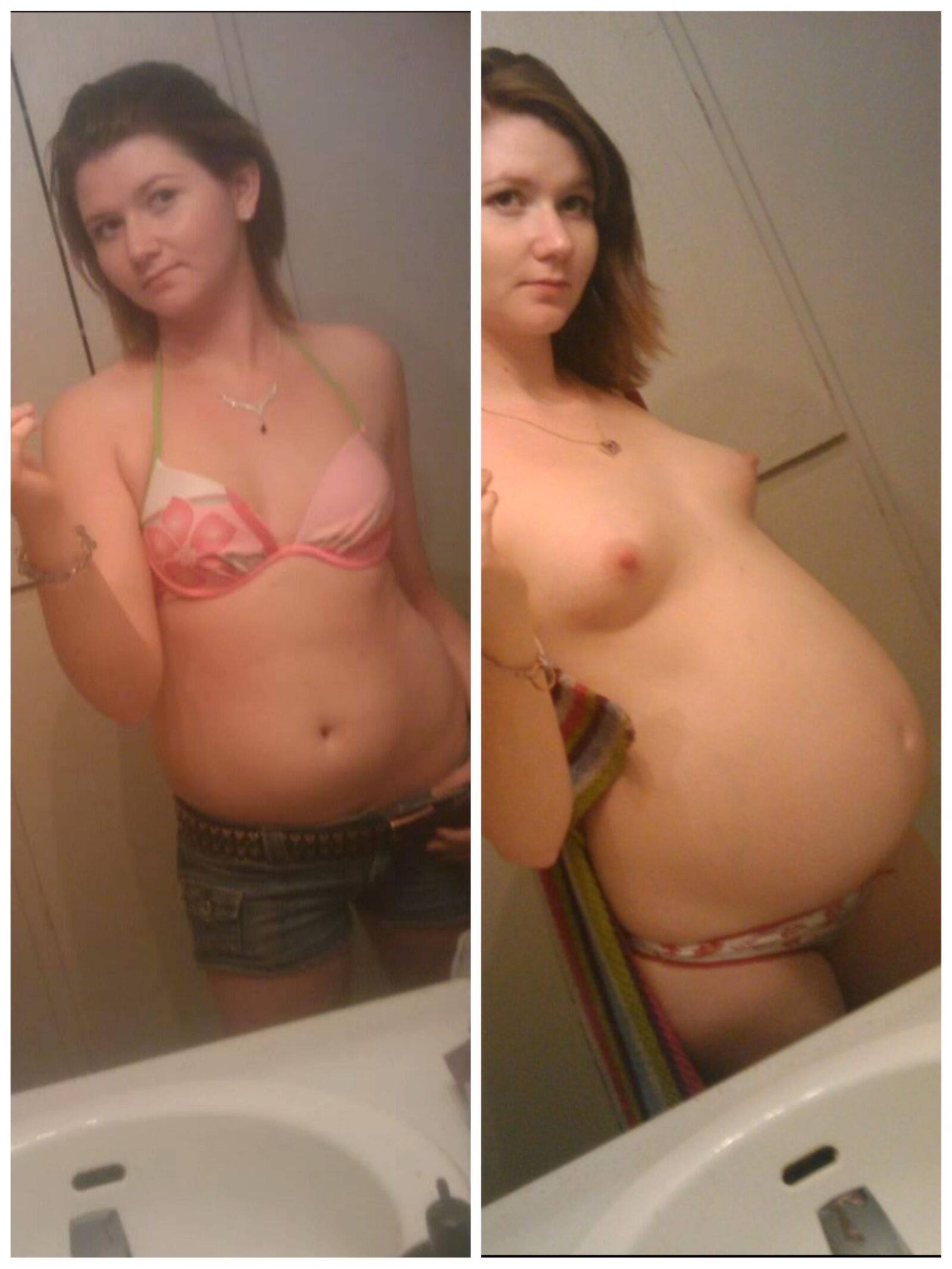 Before n after mix pregnant