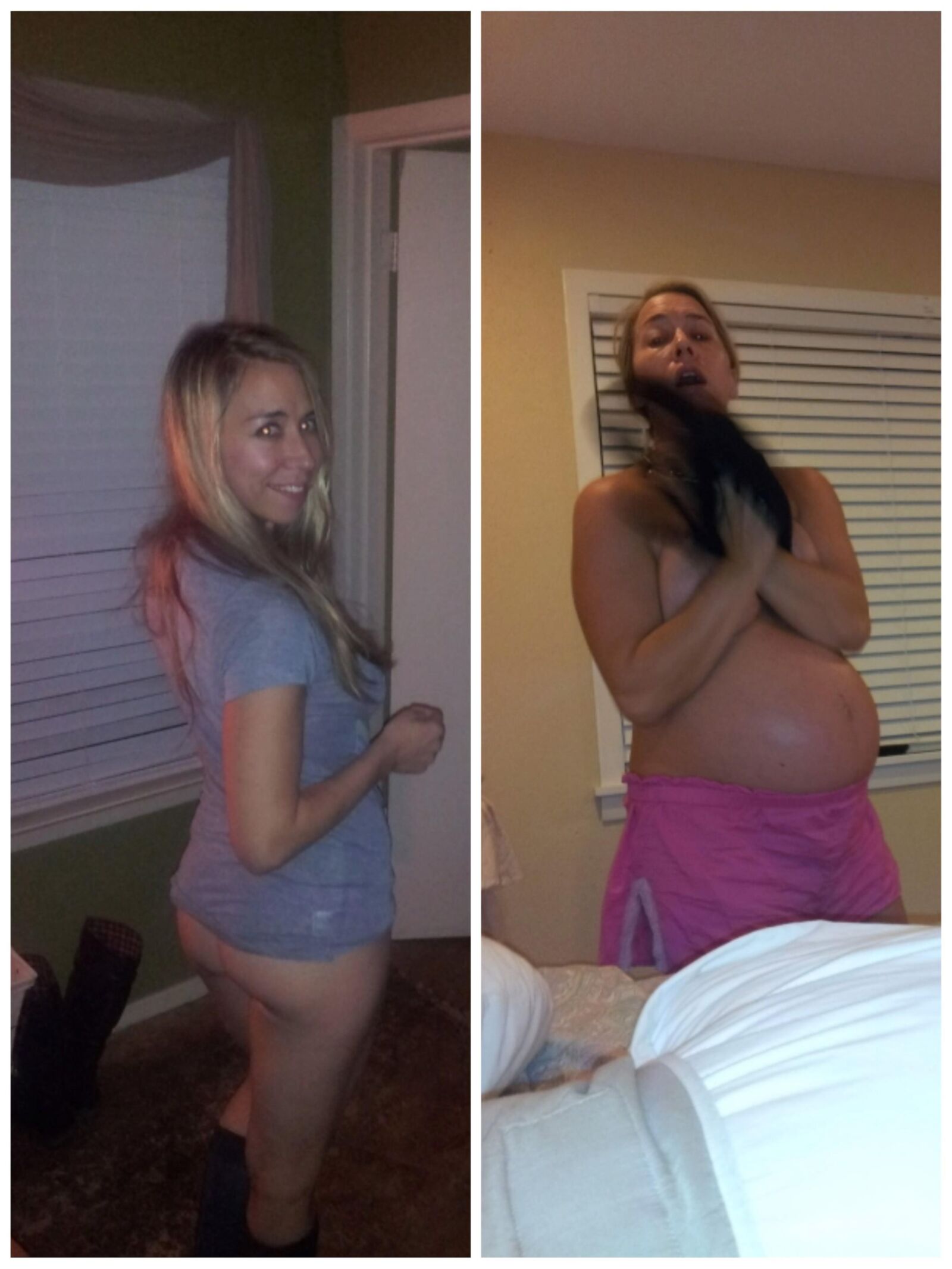 Before n after mix pregnant