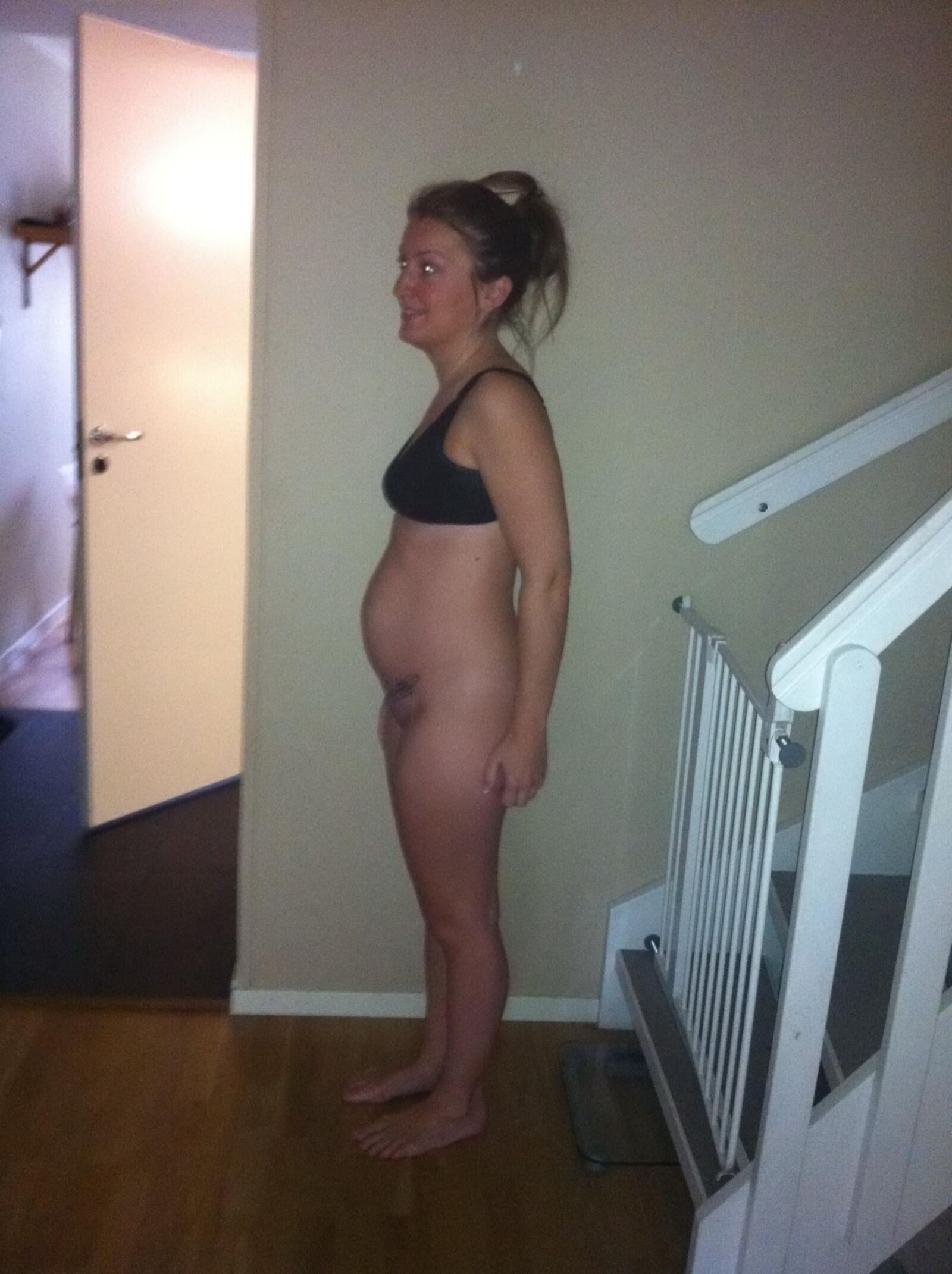 Pregnant lady at home