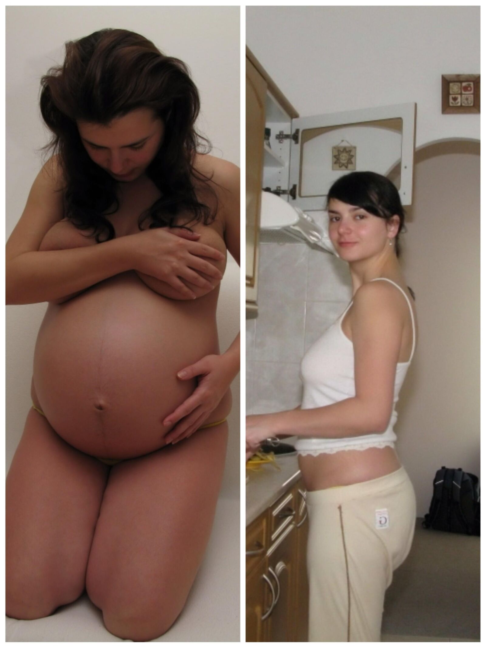 Before n after mix pregnant