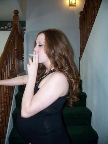 Pregnant Redhead Smoking