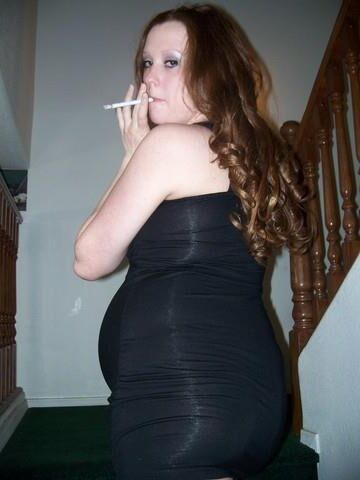 Pregnant Redhead Smoking