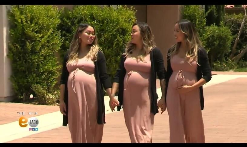 OC Preggo Asian Triplet Sisters