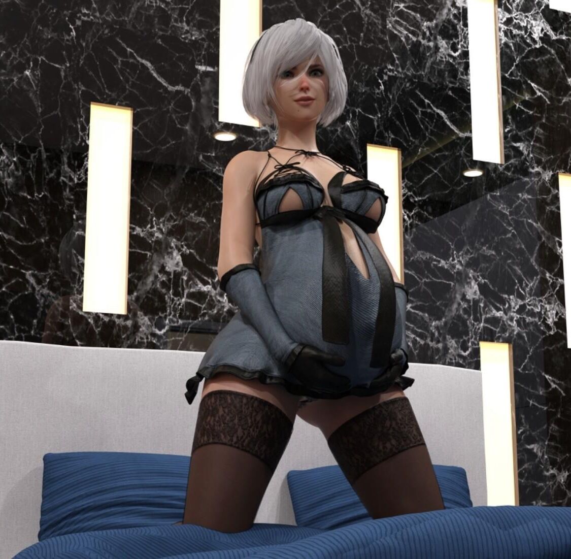 3D Pregnant 2B Art