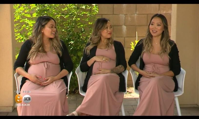 OC Preggo Asian Triplet Sisters