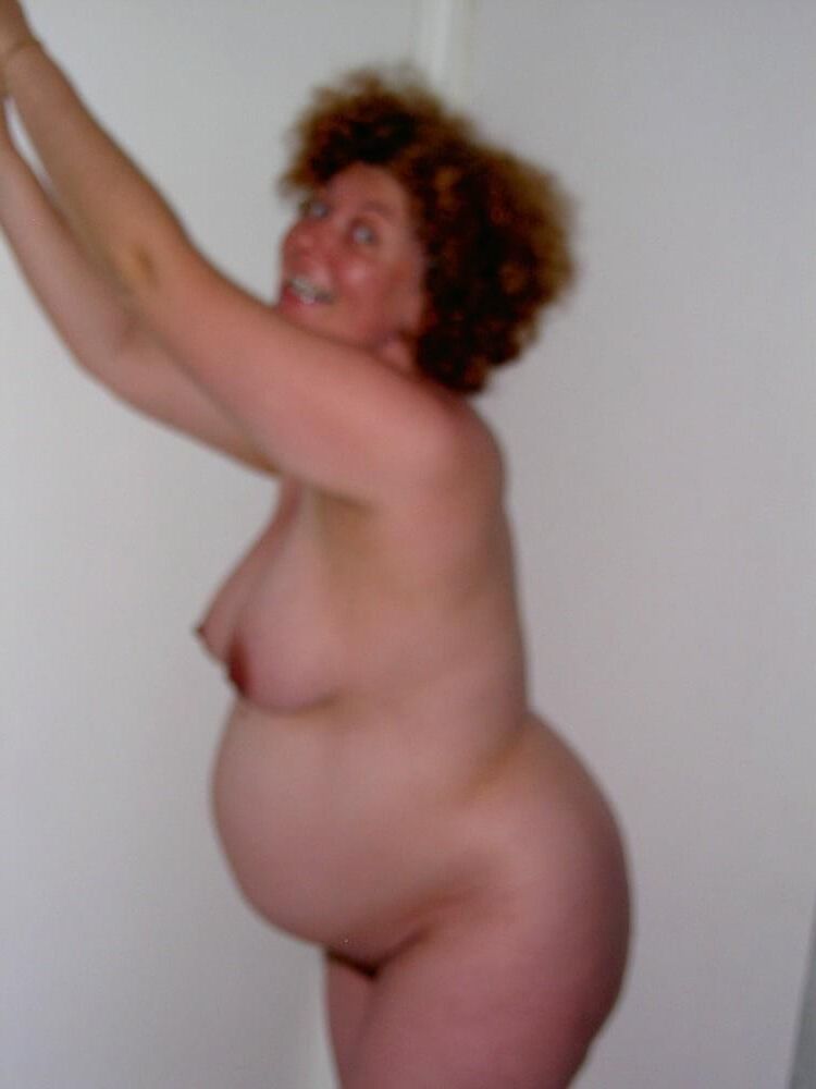 Pregnant French mature wife with curly hair