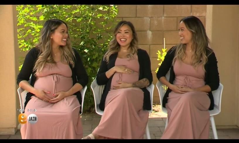 OC Preggo Asian Triplet Sisters