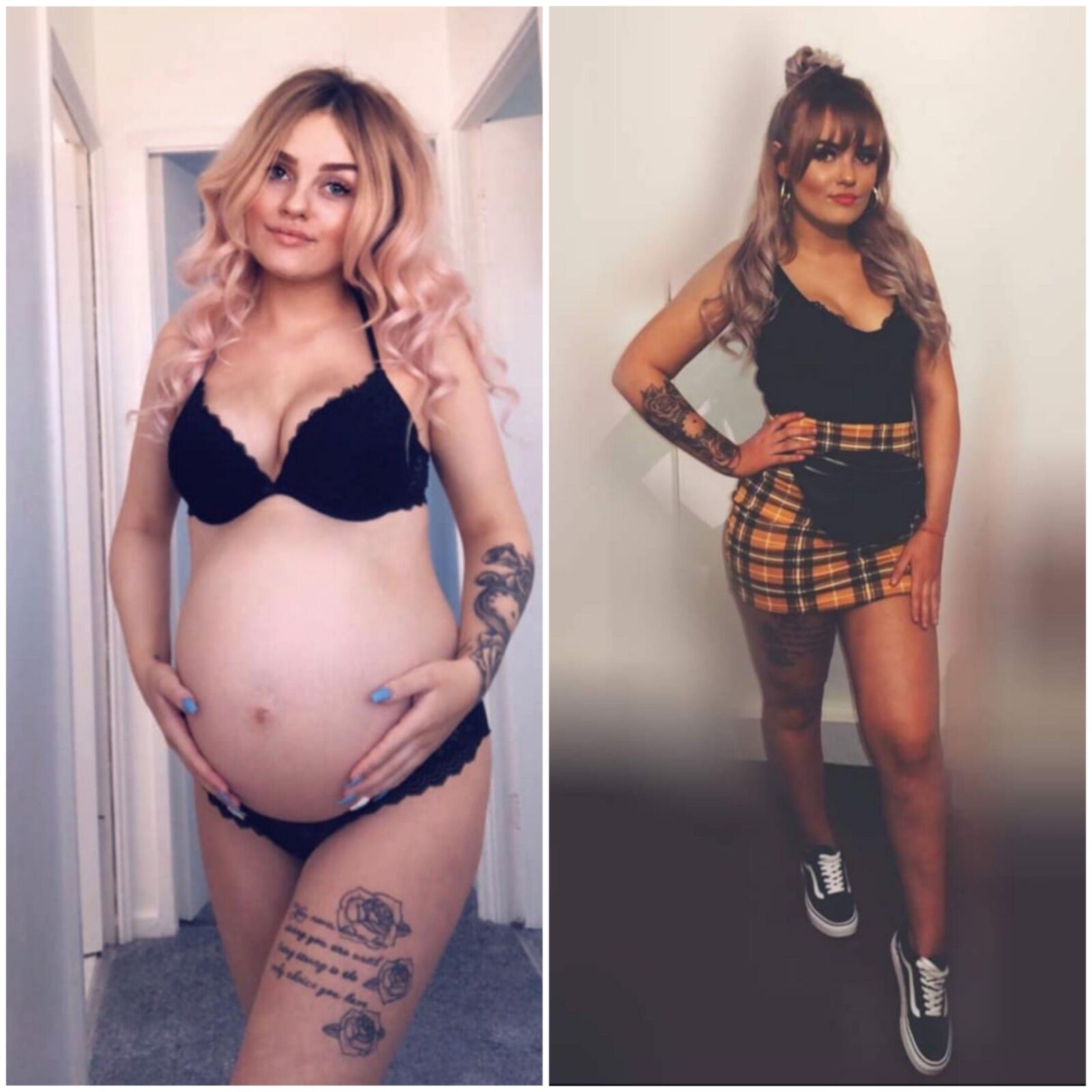 Pregnant teens - before and after