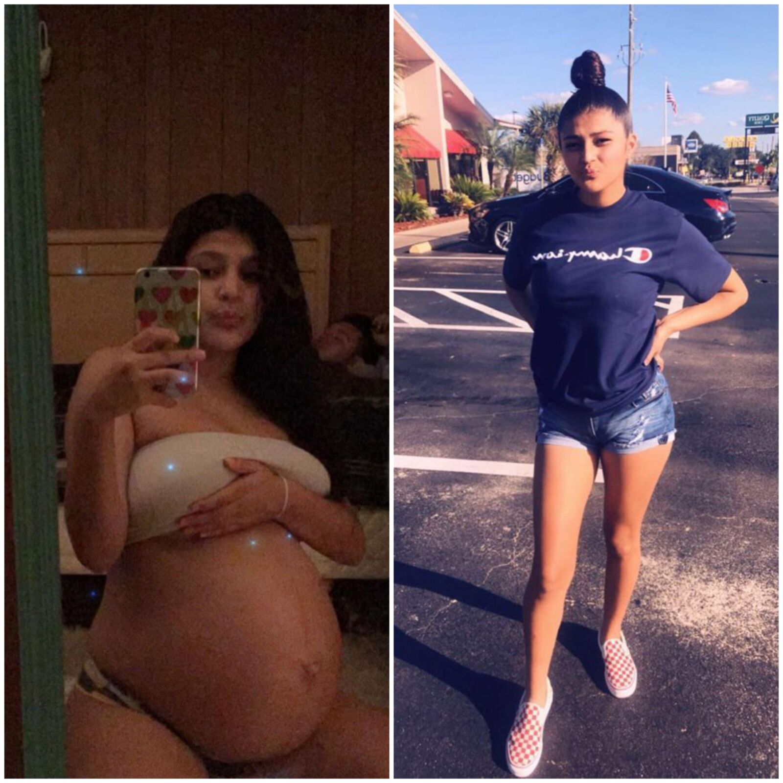 Pregnant teens - before and after 3