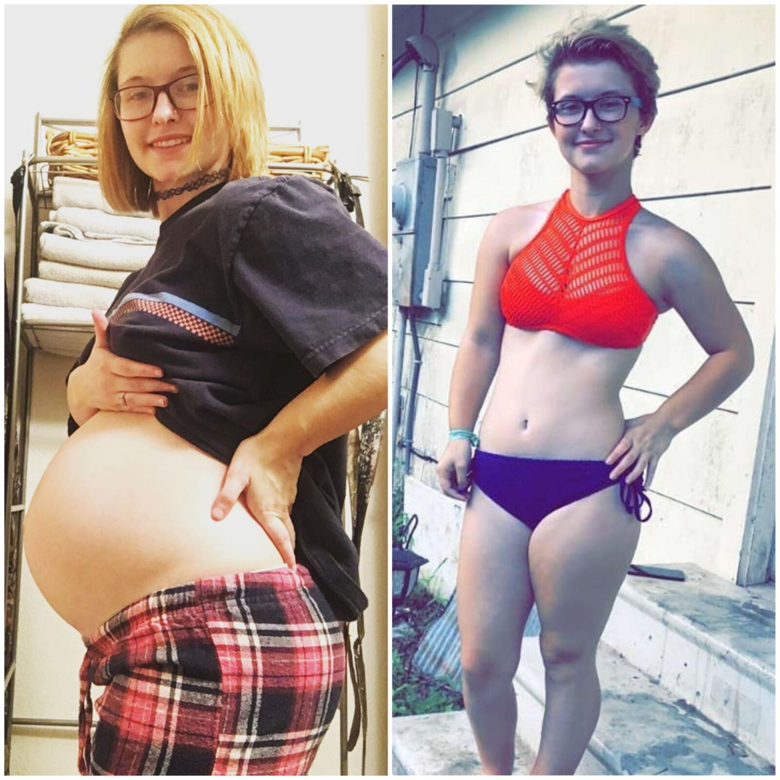 Pregnant teens - before and after 3