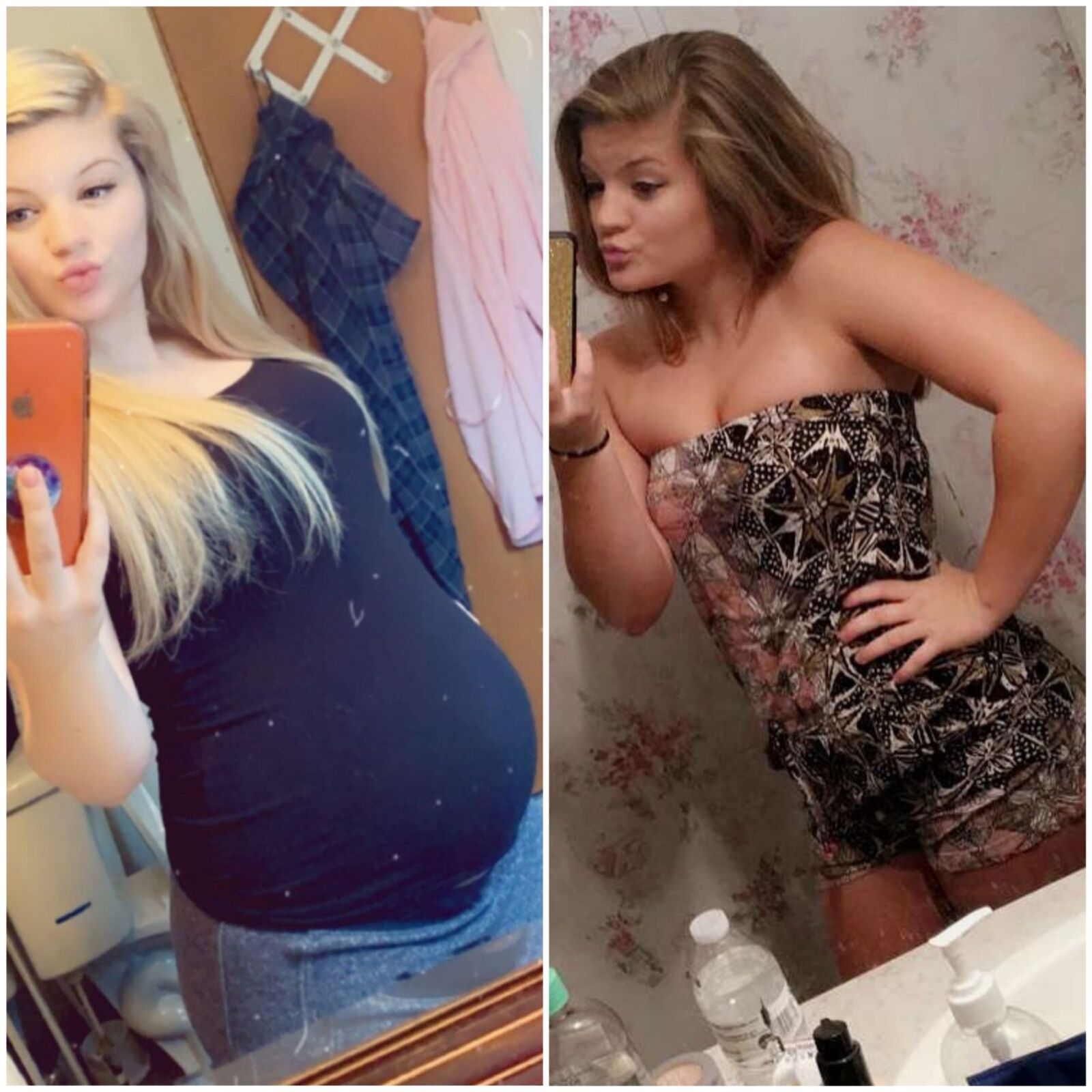 Pregnant teens - before and after 3