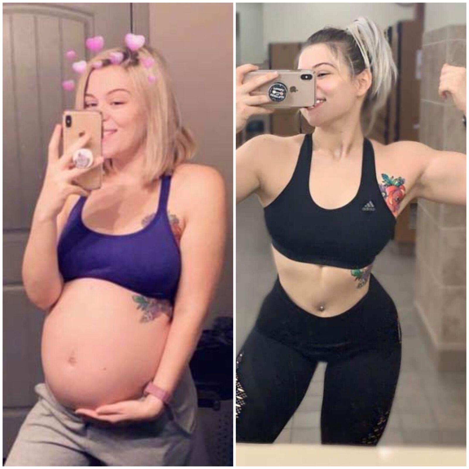 Pregnant - before and after 6