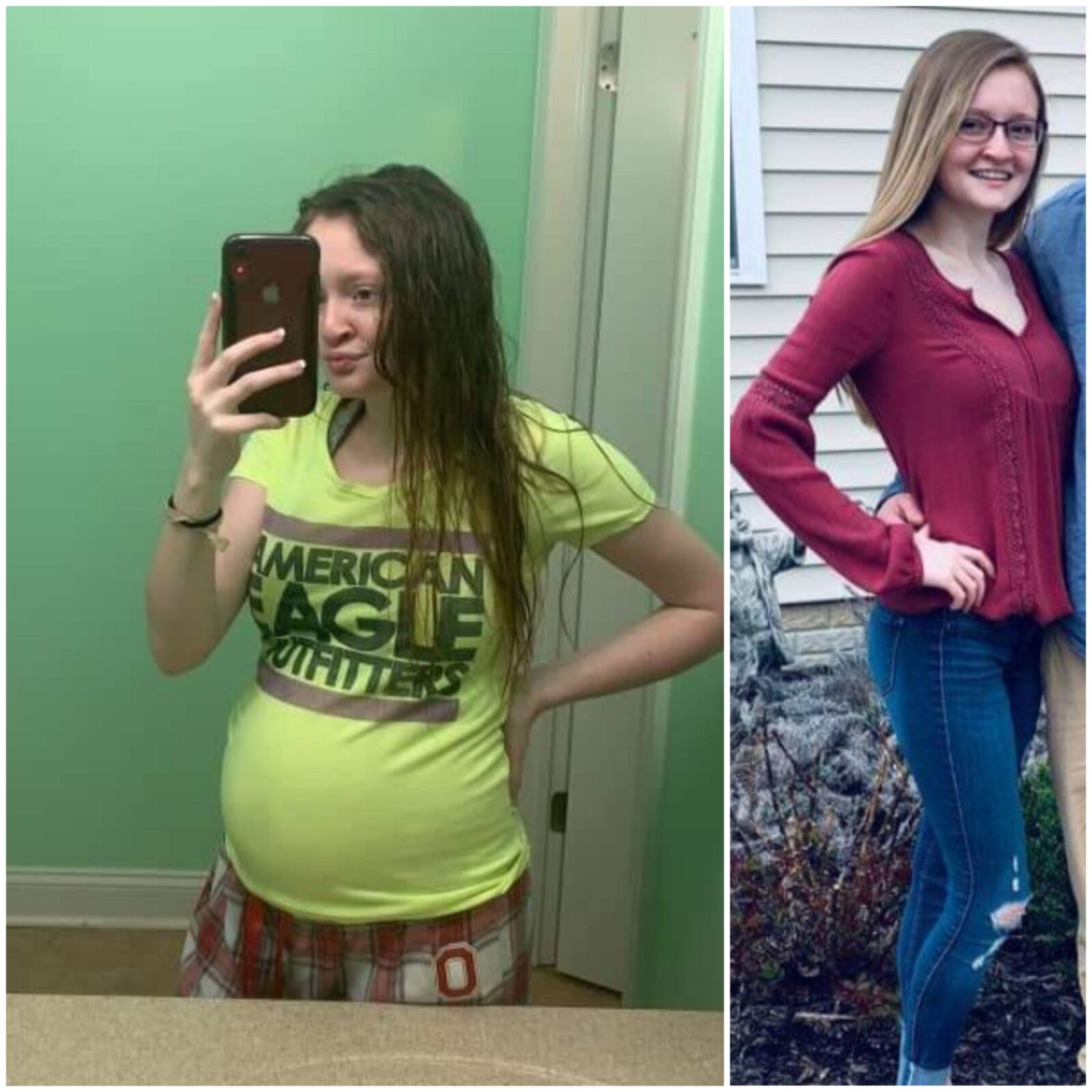 Pregnant teens - before and after 3