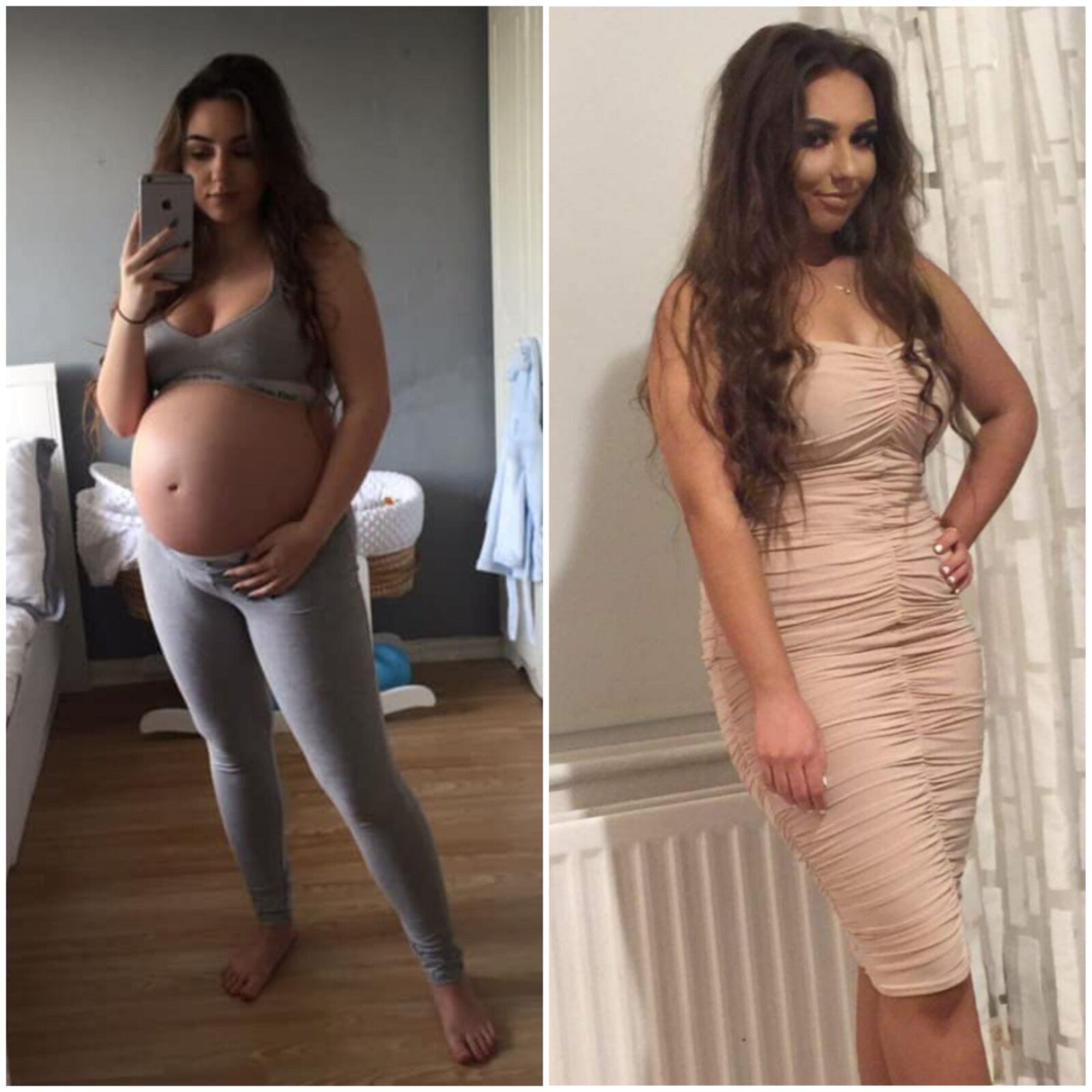 Pregnant teens - before and after