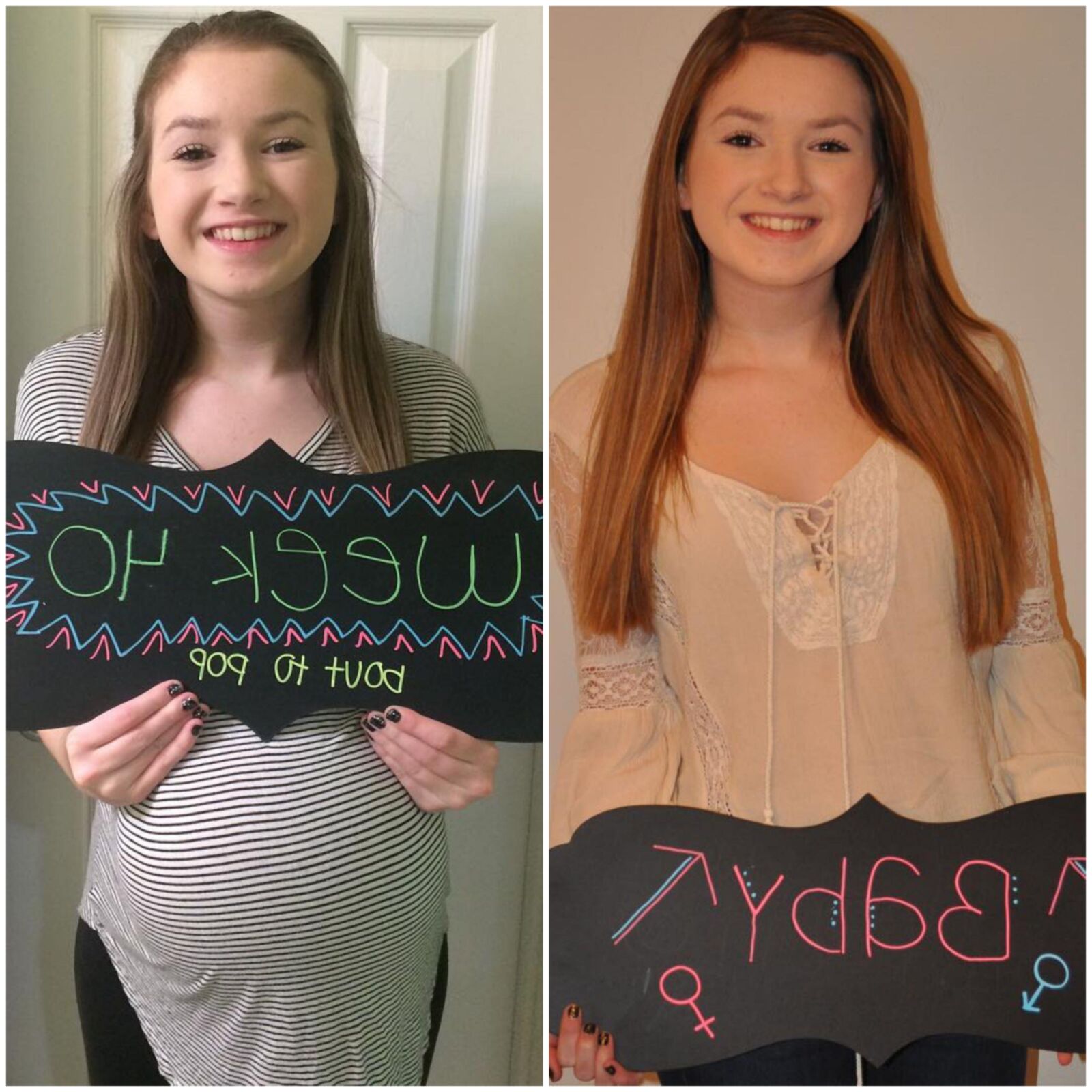 Pregnant teens - before and after 3