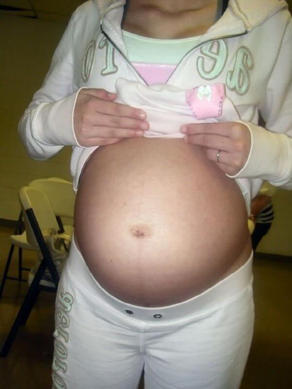 Preggo Teen with Blonde Hair