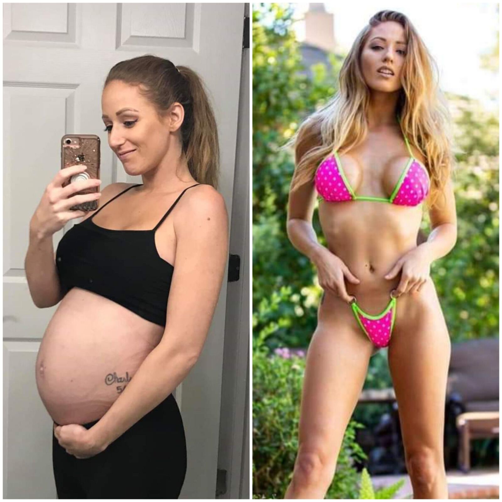 Pregnant - before and after 6