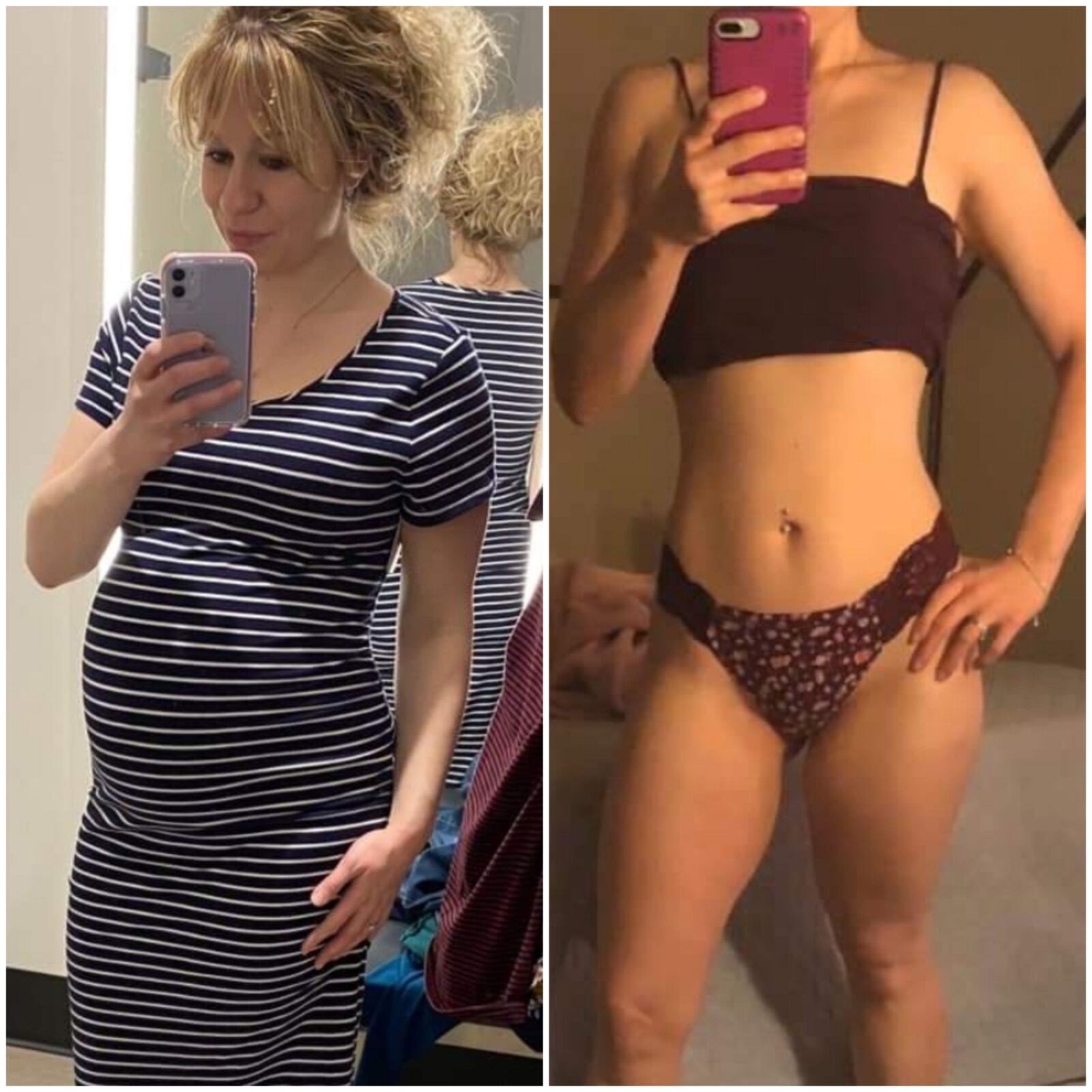 Pregnant - before and after 6