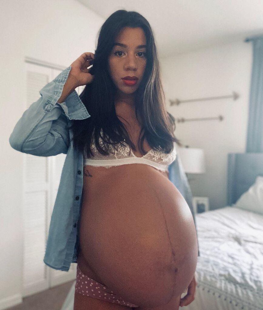 Enormes belezas de barriga grávida