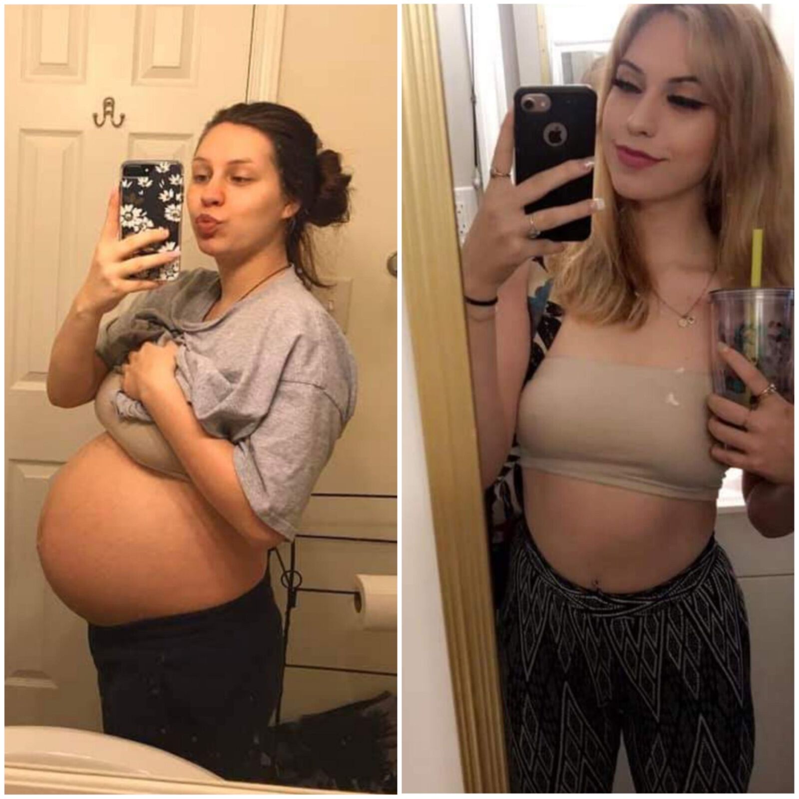 Pregnant - before and after 6