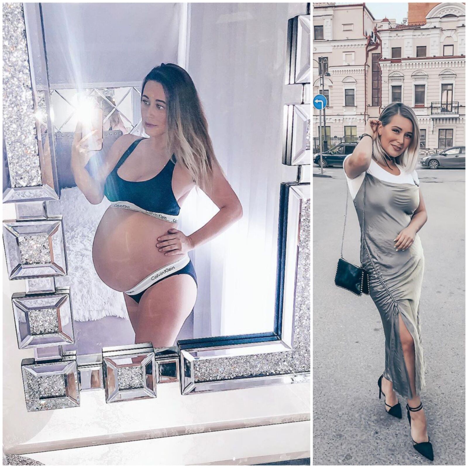 Pregnant - before and after 2