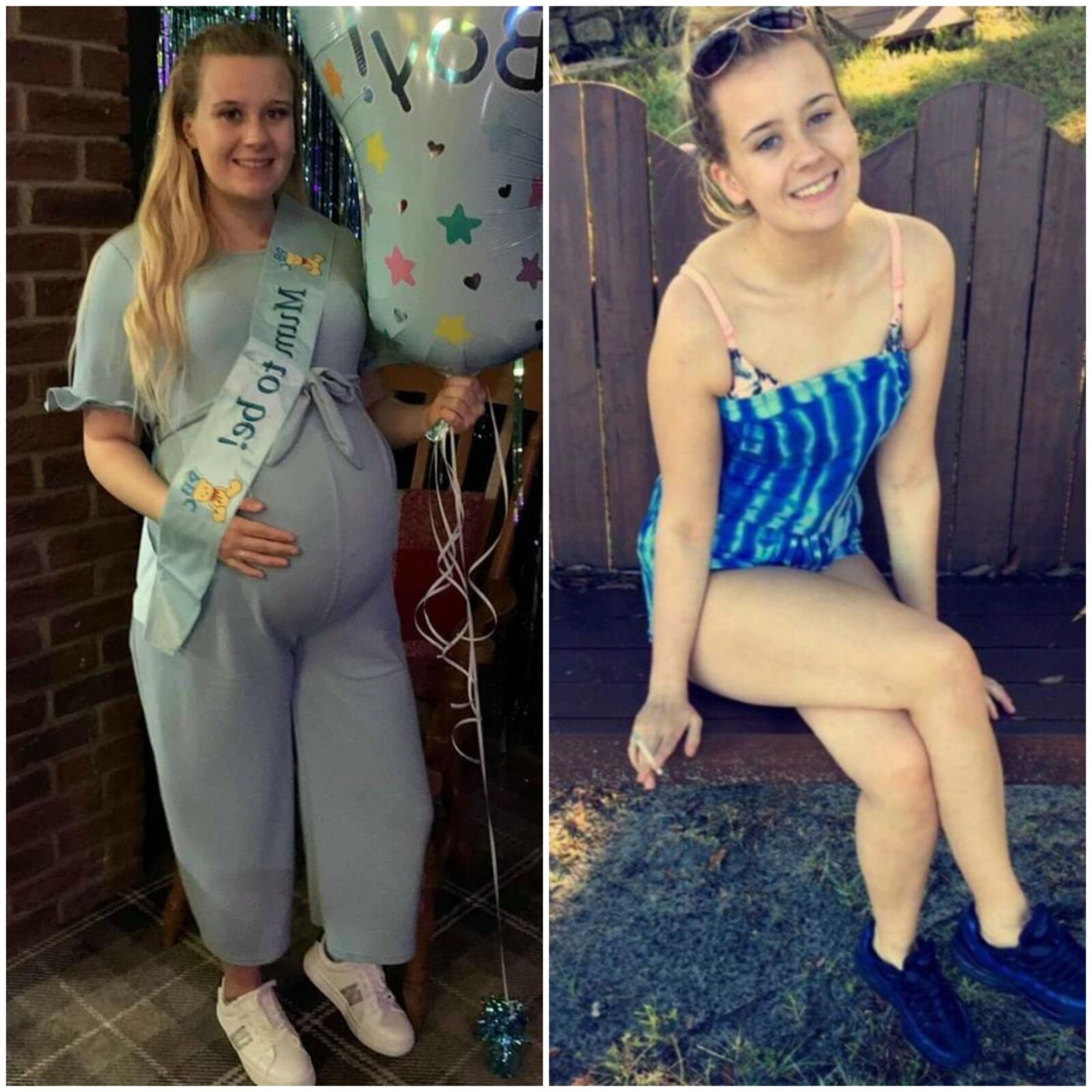 Pregnant teens - before and after