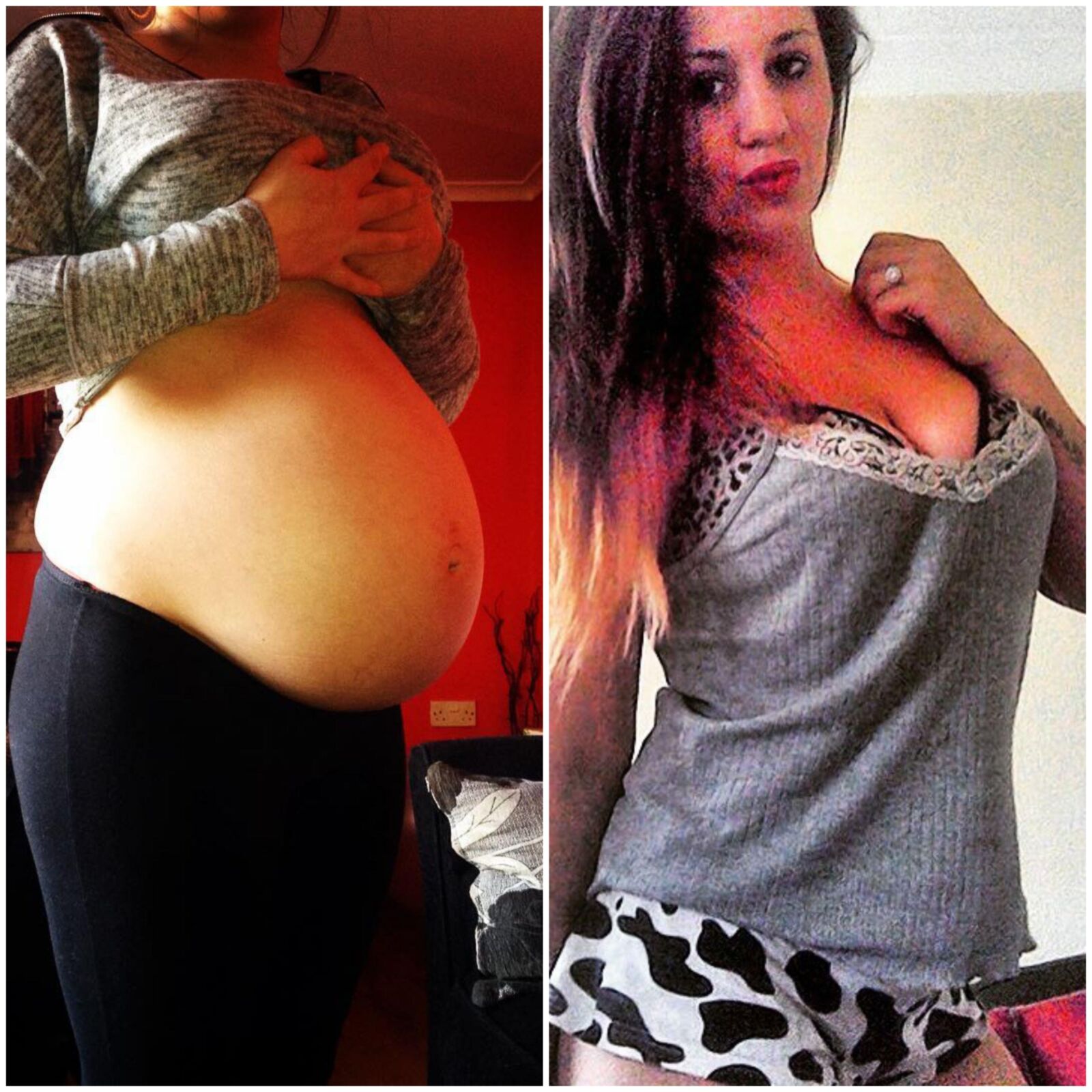 Pregnant teens - before and after