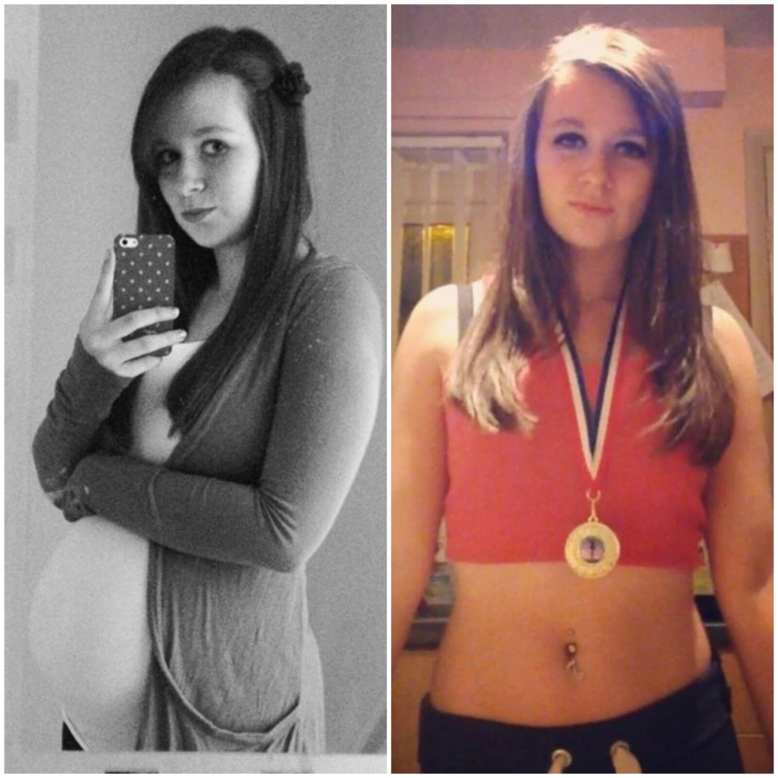 Pregnant teens - before and after