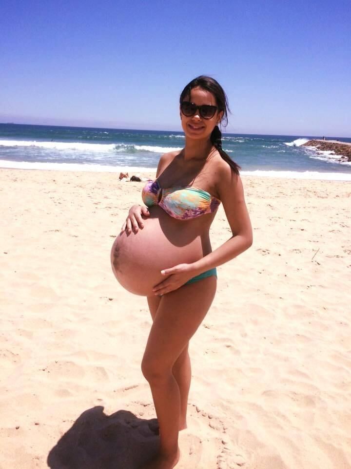 Enormes belezas de barriga grávida