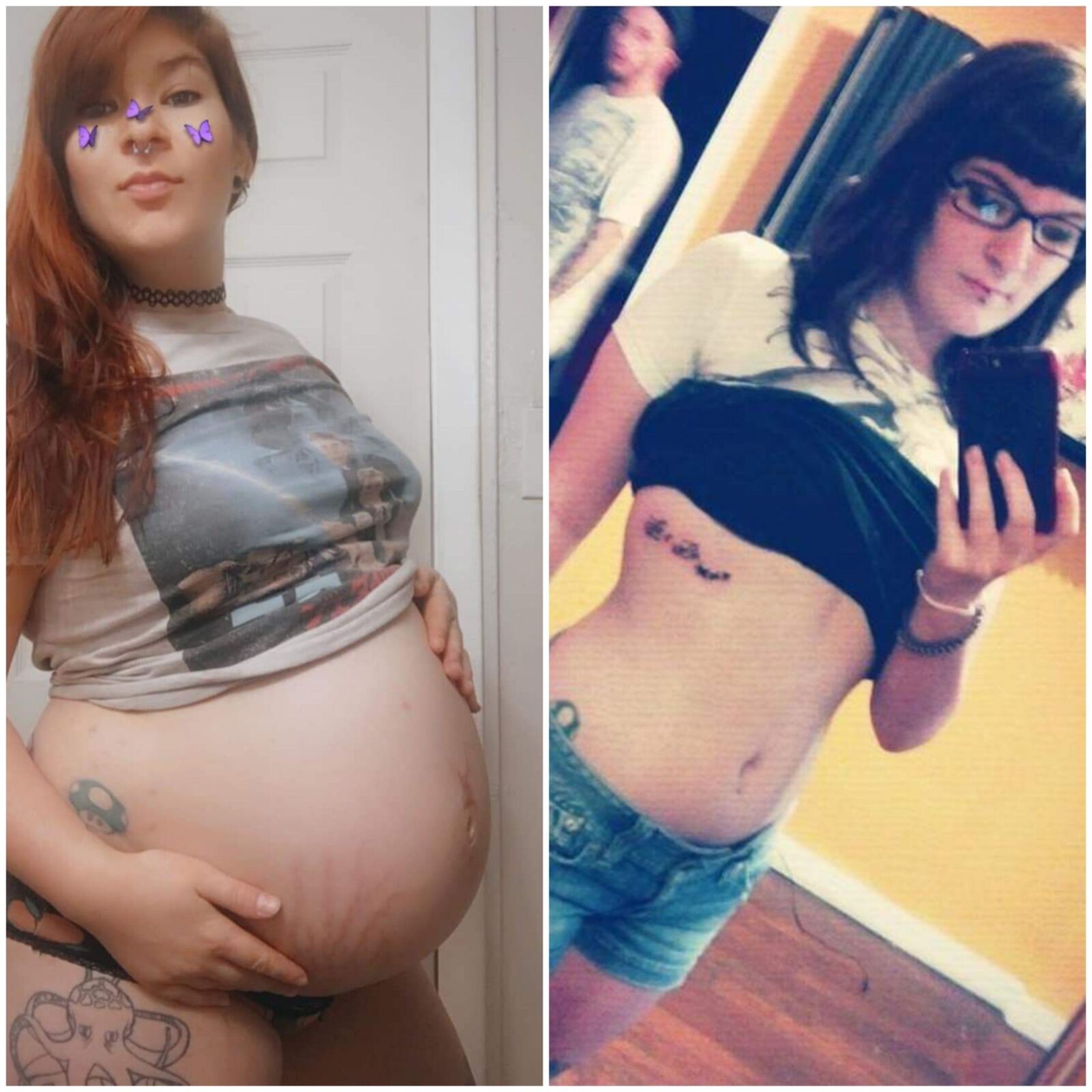 Pregnant - before and after 6