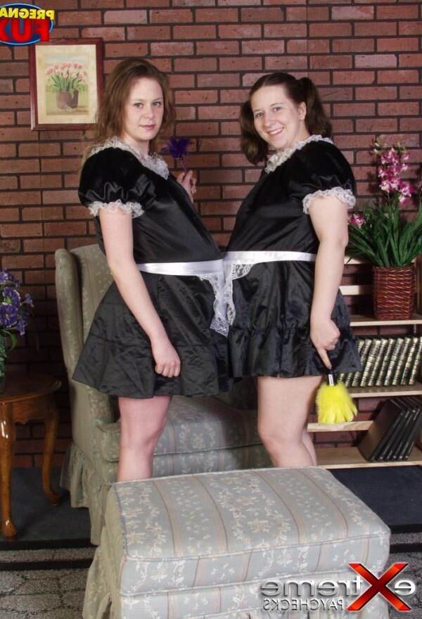 Karen and Nikki pose while pregnant