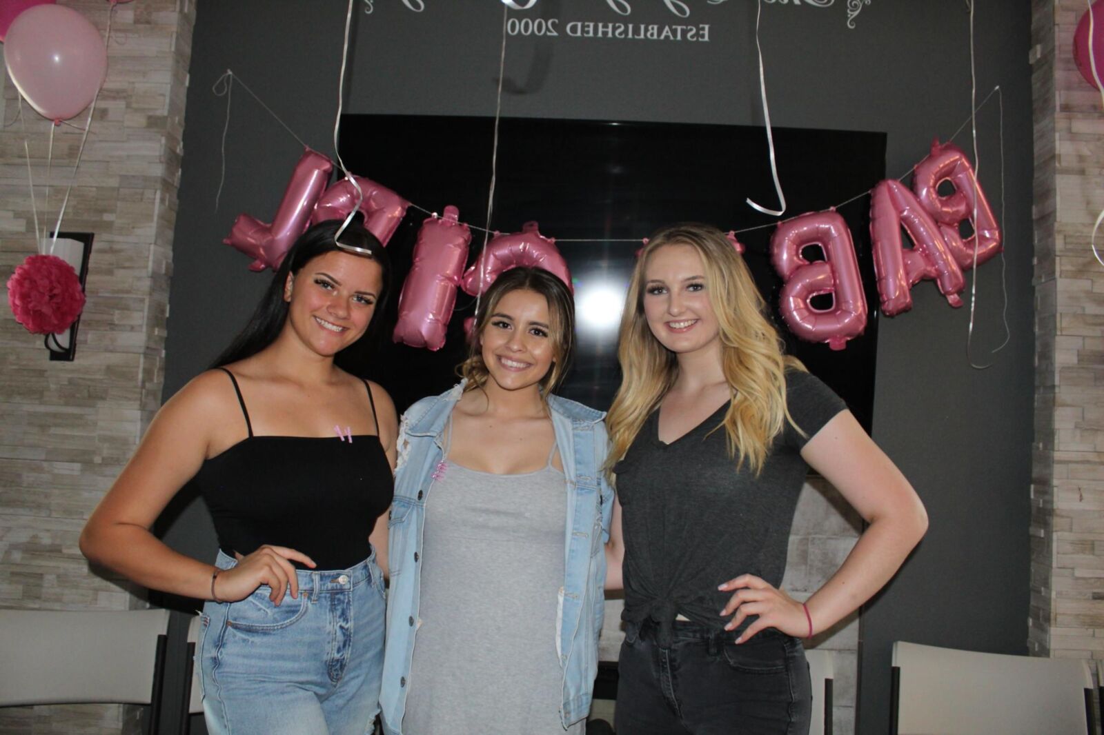 Cute girls at Baby Shower party