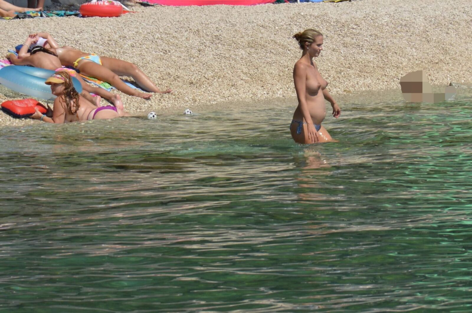 Pregnant Beach Blonde