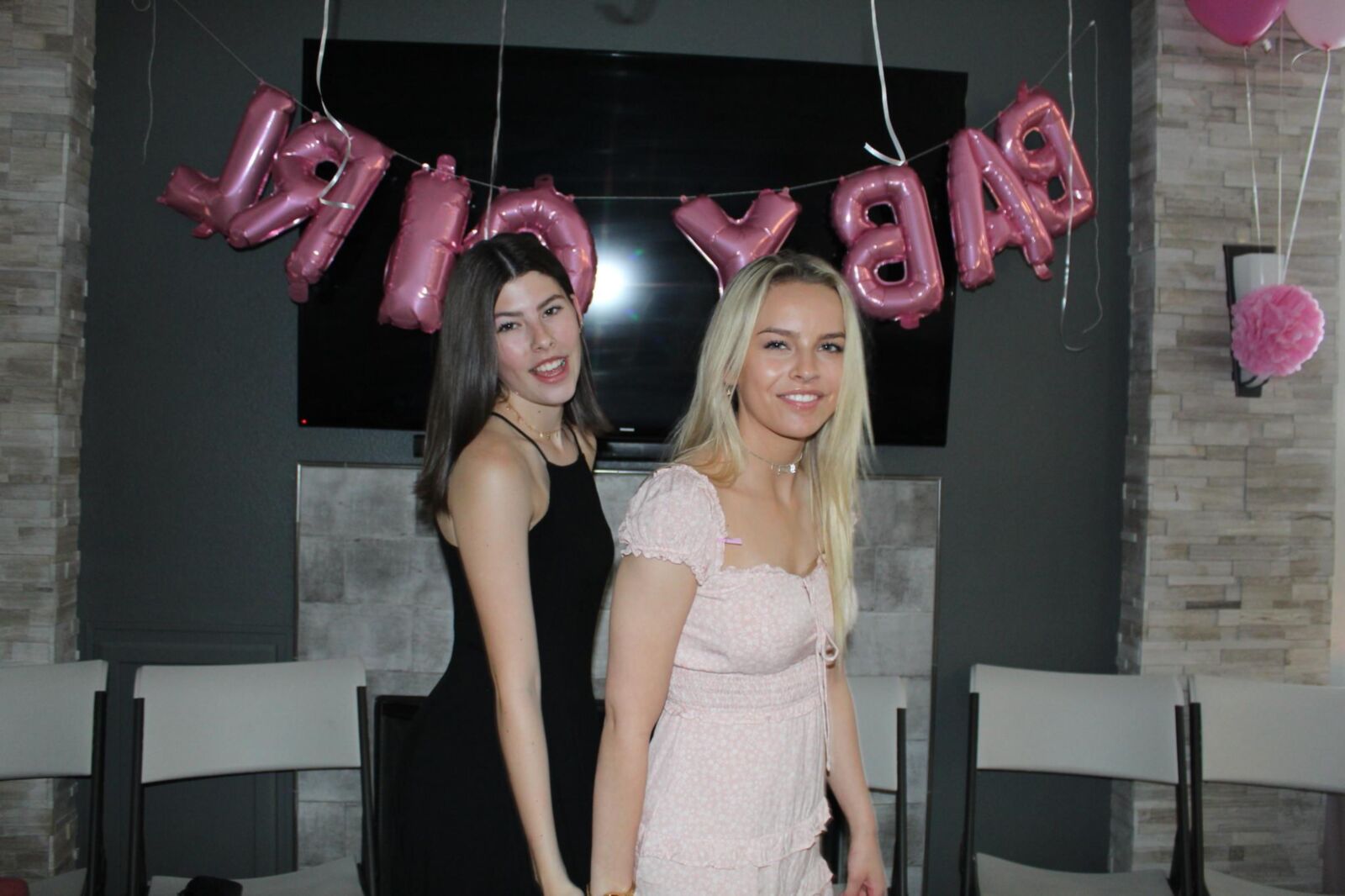 Cute girls at Baby Shower party