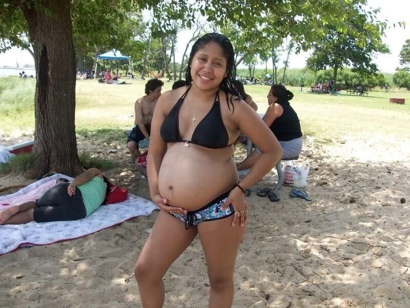 Pregnant - bikini & outdoors 3