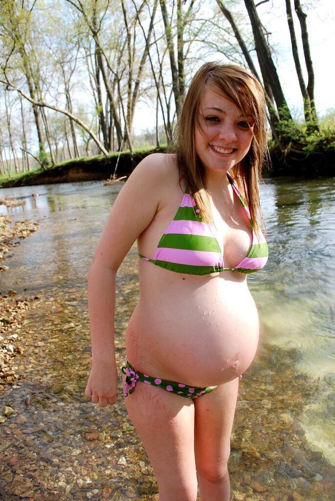 Pregnant - bikini & outdoors 2