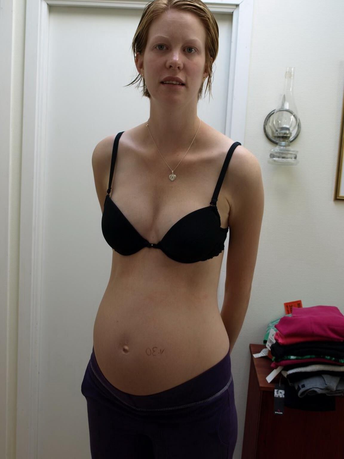 Femme enceinte amateur