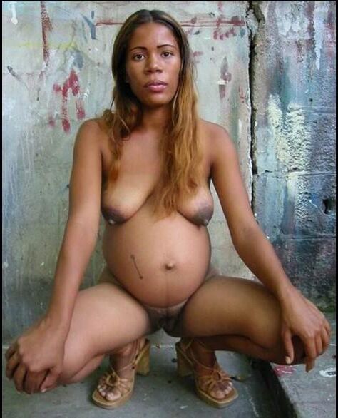 Pregnant Brazilian Slum  Girl.