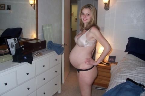 Pregnant Blonde Slut Wife