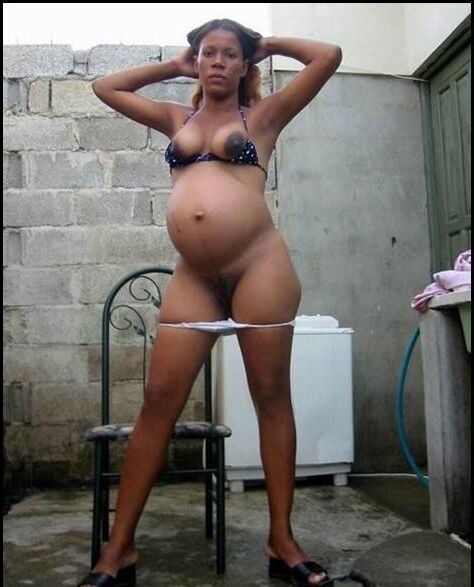 Pregnant Brazilian Slum  Girl.