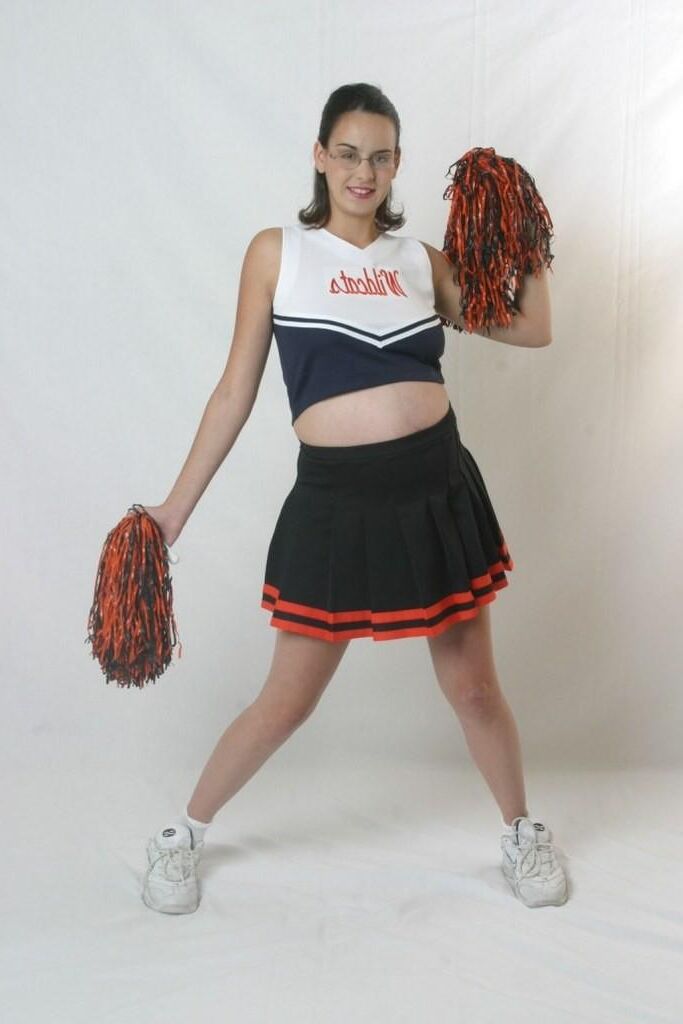 Cute pregnant cheerleader