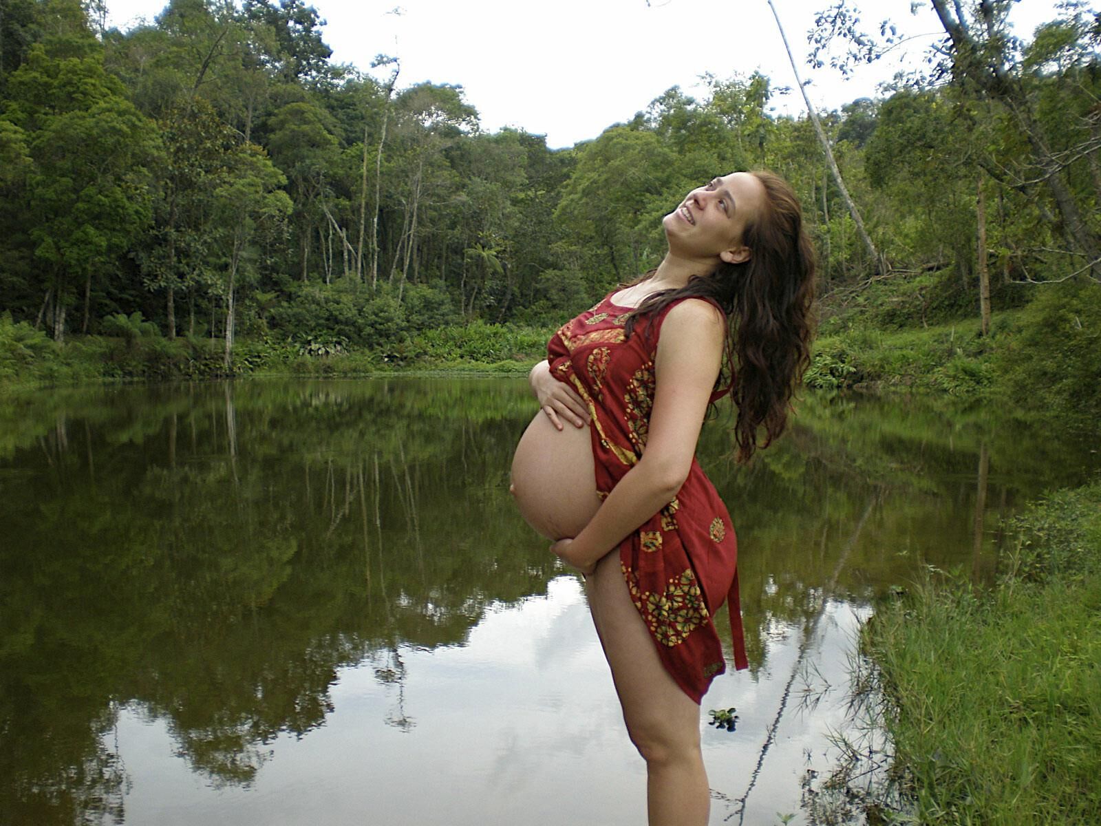 great pregnant girls in the nature