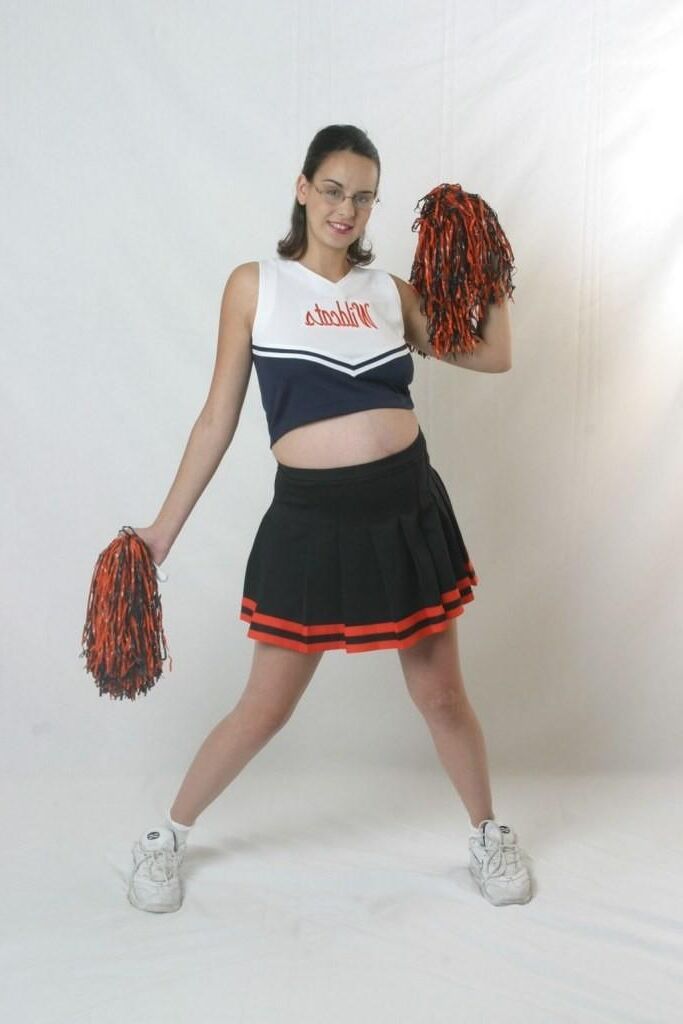 Cute pregnant cheerleader