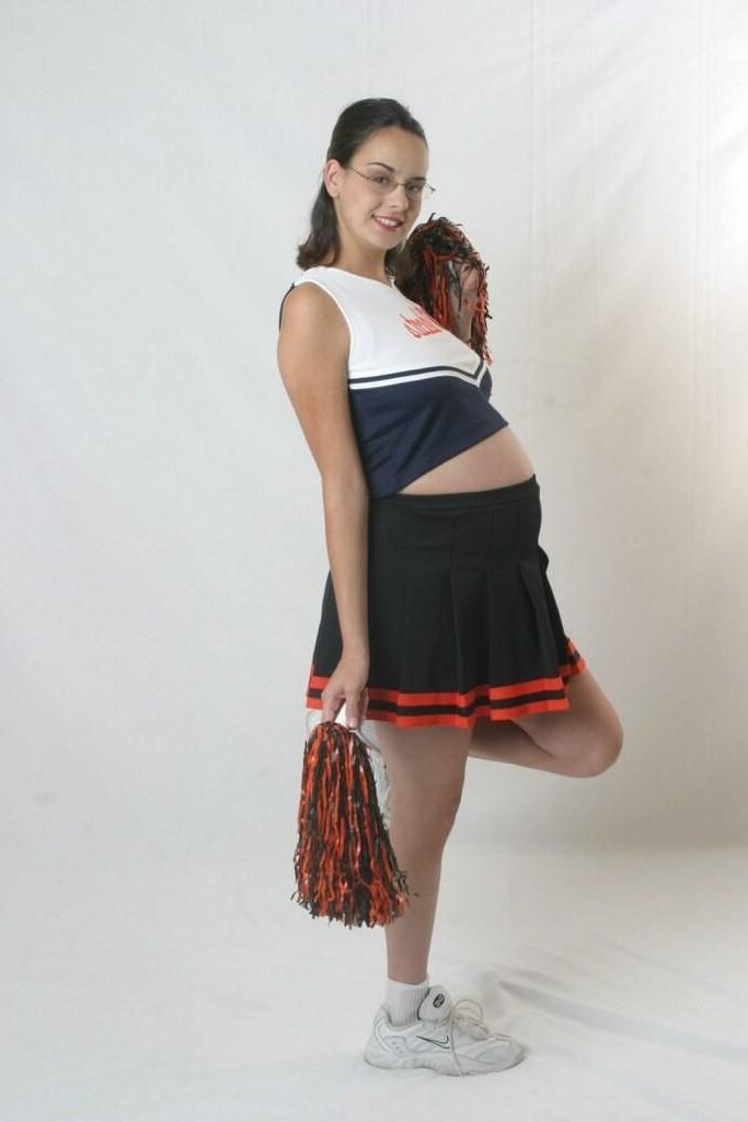 Cute pregnant cheerleader