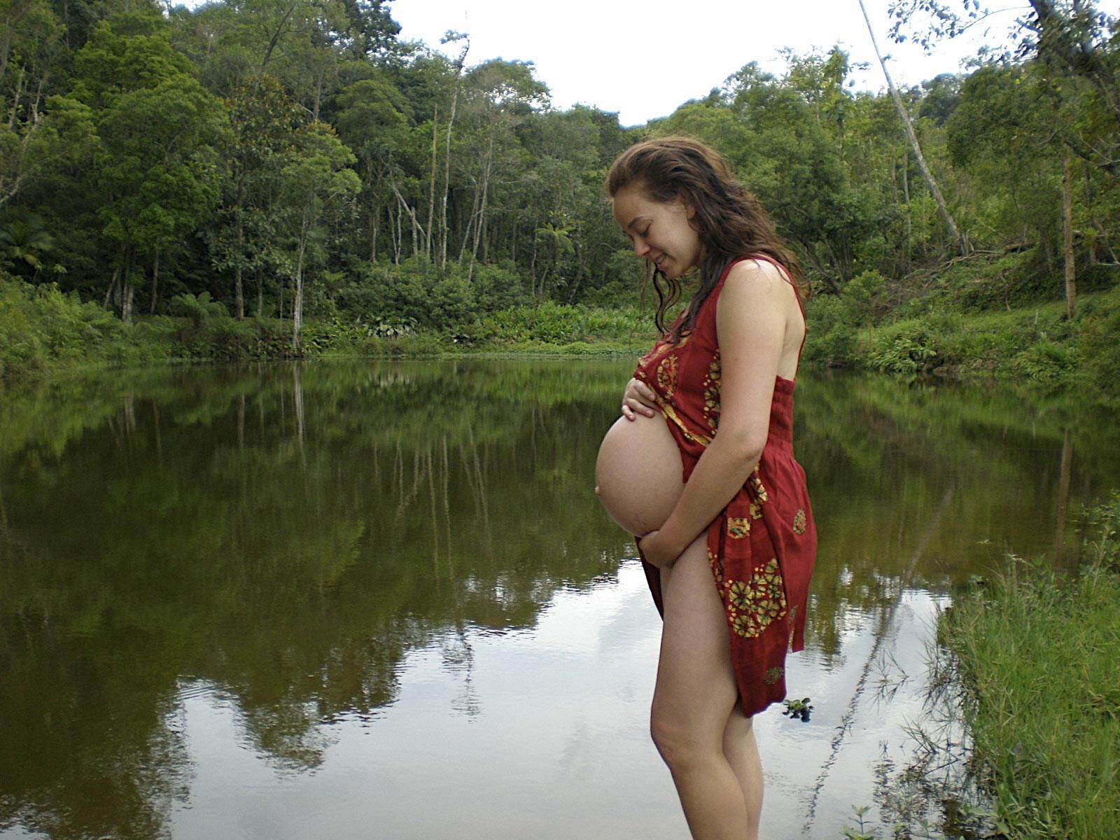 great pregnant girls in the nature