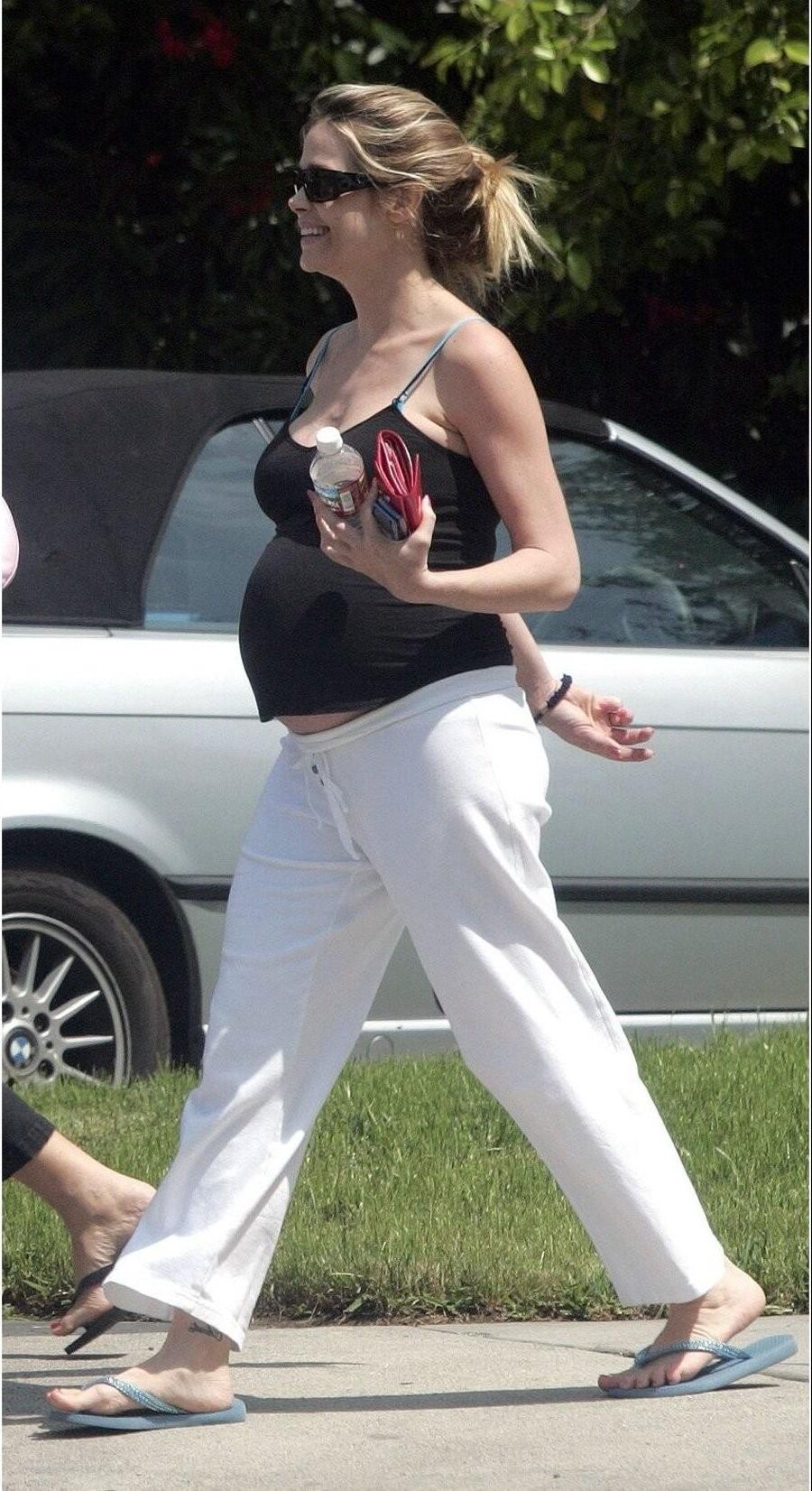 Pregnant Denise Richards out and about