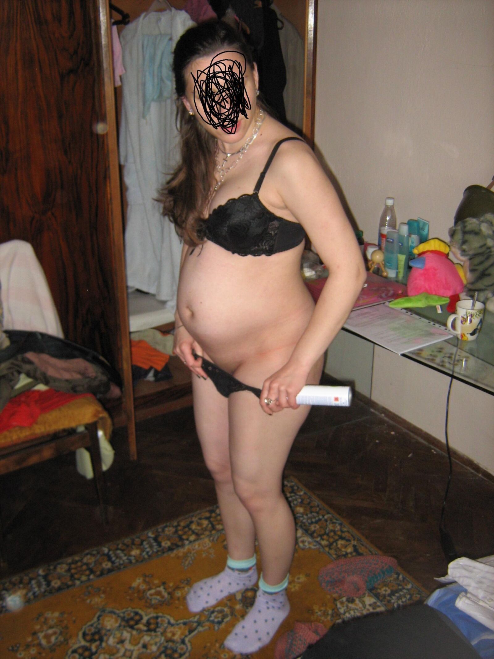 Bulgarian pregnant young wife